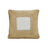 TOV Furniture Blank Mind White Square Accent Pillow Natural,White 16.9"W x 4.9"D x 16.9"H