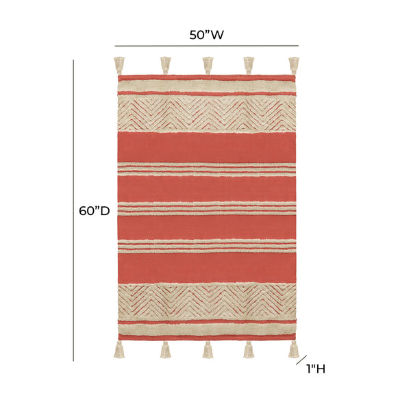 TOV Furniture Jassey Throw Pink 50"W x 60"D x 1"H