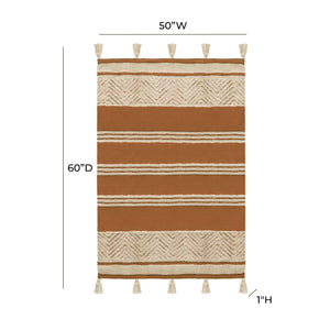 TOV Furniture Jassey Throw Taupe 50"W x 60"D x 1"H