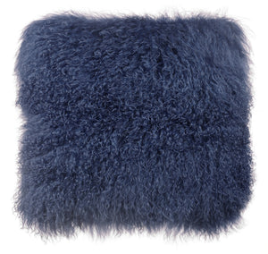 Tibetan Sheep Large Blue Pillow