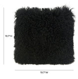 Tibetan Sheep Black Large Pillow