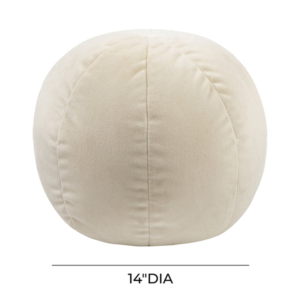Boba 14" Cream Velvet Pillow