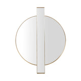 TOV Furniture Carri Round Wall Mirror Gold 30"W x 2"D x 39.3"H