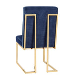 Akiko Navy Velvet Chair - Set of 2