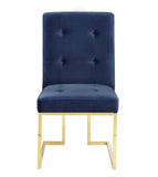 Akiko Navy Velvet Chair - Set of 2