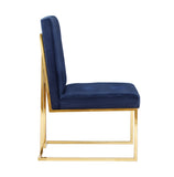 Akiko Navy Velvet Chair - Set of 2