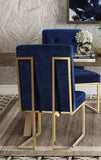 Akiko Navy Velvet Chair - Set of 2