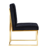 Akiko Black Velvet Chair - Set of 2