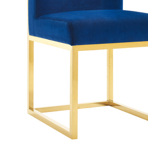 Haute Navy Velvet Chair