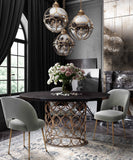 Swell Light Grey Velvet Chair