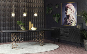 Haute Navy Velvet Chair