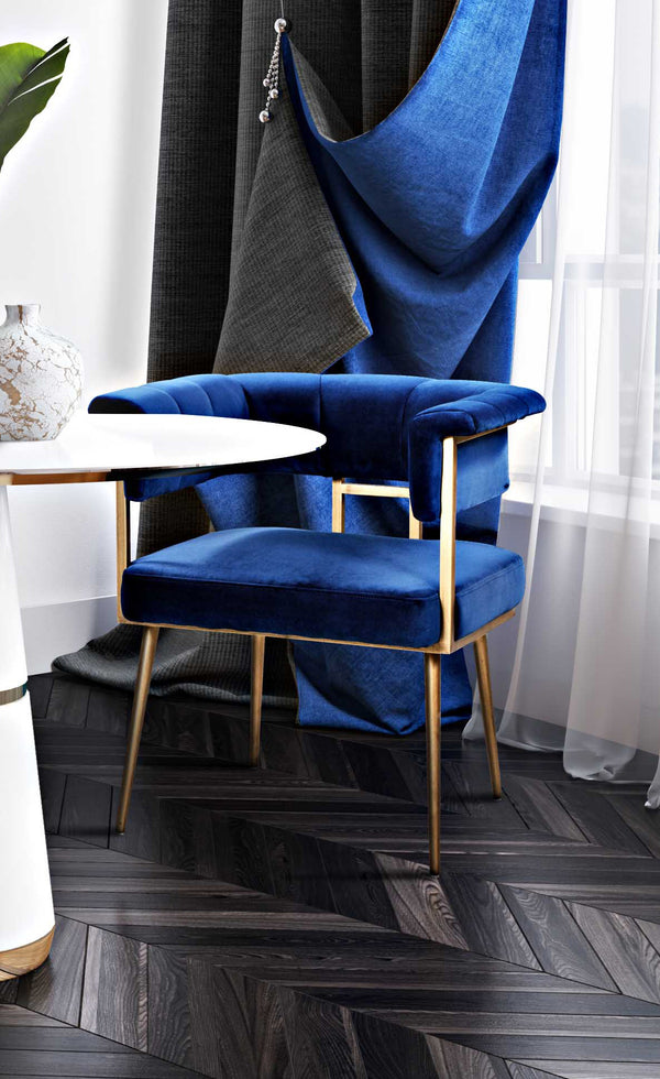 Haute Navy Velvet Chair