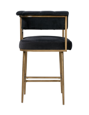Astrid Grey Velvet Counter Stool