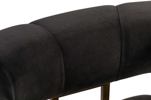 Astrid Grey Velvet Counter Stool