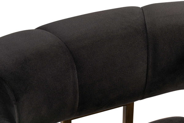 Astrid Grey Velvet Counter Stool