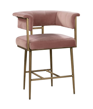 Astrid Velvet Counter Stool Blush TOV-D44026