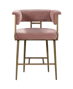 Astrid Velvet Counter Stool Blush TOV-D44026