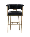 Astrid Grey Velvet Bar Stool