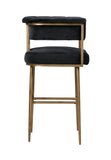 Astrid Grey Velvet Bar Stool