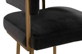 Astrid Grey Velvet Bar Stool