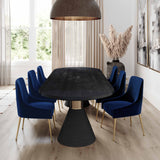 Beatrix Navy Velvet Side Chair