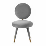 Kylie Light Grey Velvet Dining Chair