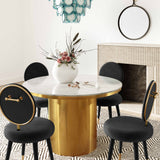 Kylie Black Velvet Dining Chair