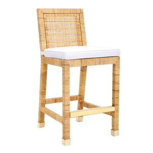 TOV Furniture Amara Rattan Counter Stool Natural 18.5"W x 21"D x 38.3"H