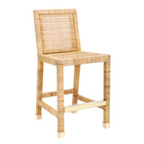 TOV Furniture Amara Rattan Counter Stool Natural 18.5"W x 21"D x 38.3"H