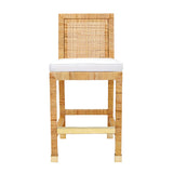 TOV Furniture Amara Rattan Counter Stool Natural 18.5"W x 21"D x 38.3"H