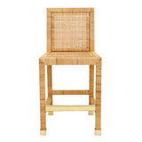 TOV Furniture Amara Rattan Counter Stool Natural 18.5"W x 21"D x 38.3"H