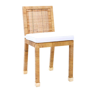 TOV Furniture Amara Rattan Dining Chair Natural 18.5"W x 20.5"D x 34.2"H