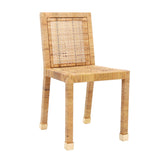 TOV Furniture Amara Rattan Dining Chair Natural 18.5"W x 20.5"D x 34.2"H