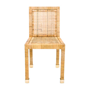 TOV Furniture Amara Rattan Dining Chair Natural 18.5"W x 20.5"D x 34.2"H