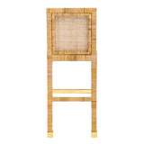 TOV Furniture Amara Rattan Bar Stool Natural 18.5"W x 20.6"D x 42.5"H