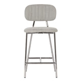 Ariana Grey Counter Stool - Silver Legs (Set of 2)