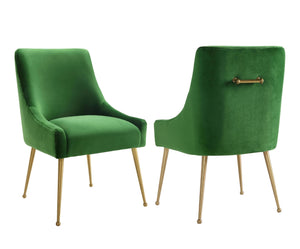 Beatrix Velvet Side Chair Green TOV-D46
