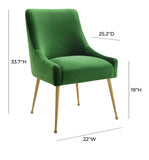 Beatrix Green Velvet Side Chair