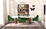 Beatrix Green Velvet Side Chair