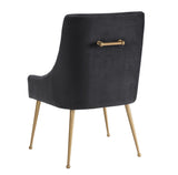 Beatrix Grey Velvet Side Chair