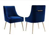 Beatrix Velvet Side Chair Navy TOV-D48