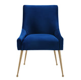 Beatrix Navy Velvet Side Chair