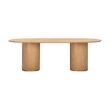 TOV Furniture Brandy Ash Wood Oval Dining Table Natural 