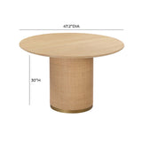 TOV Furniture Akiba 49" Round Dining Table Natural 