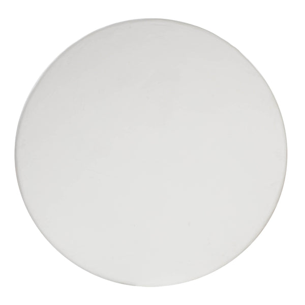 TOV Furniture Elika Faux Plaster Round Dining Table White 