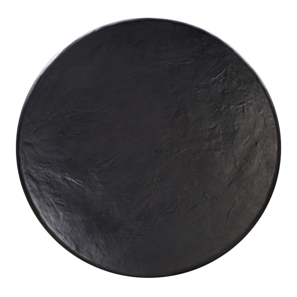 TOV Furniture Elika Faux Plaster Round Dining Table Black 