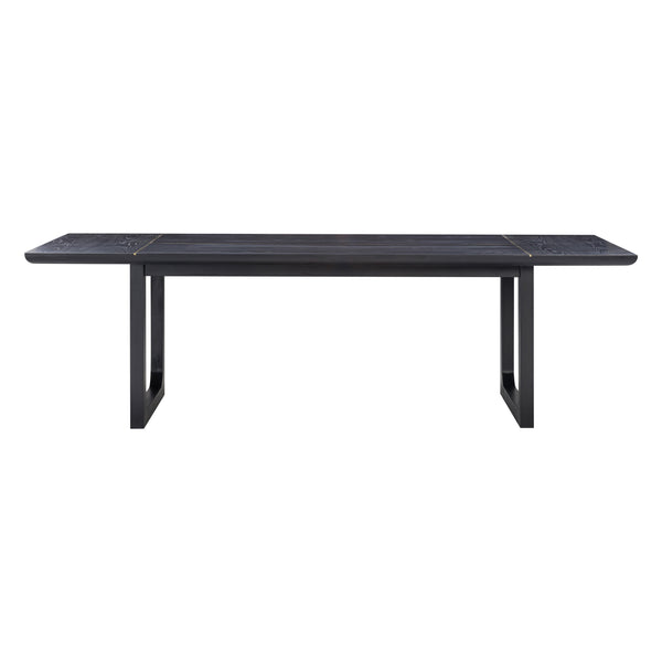 TOV Furniture Shiloh Ash Rectangular Dining Table Black 102"W x 48"D x 30.3"H