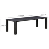 TOV Furniture Akola Oak Rectangular Dining Table Black 