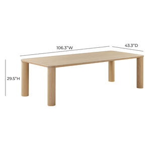 TOV Furniture Akola Oak Rectangular Dining Table Natural 