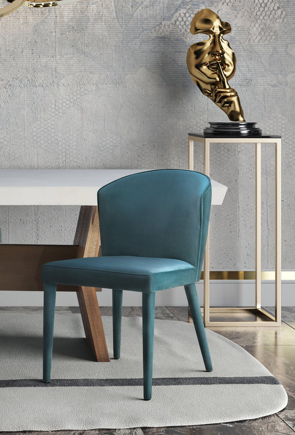 Metropolitan Sea Blue Velvet Chair